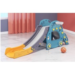 Car Toddler Indoor and Outdoor Slide, Green/Yellow