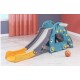 Car Toddler Indoor and Outdoor Slide, Green/Yellow