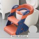 BUBBAS Potty Training Toilet Seat with Step Ladder, Sturdy, Blue/Orange