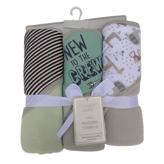 Cute Baby 3 Pack Hooded Towel