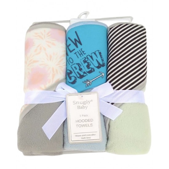 Cute Baby 3 Pack Hooded Towel