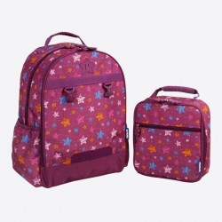 J World 16inch Duet Backpack & Lunch Bag- Stars