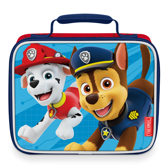 Paw Patrol Chase Plush Face 12" Backpack and Lunch Bag Set