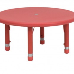 Kids Extra Strong Large Round Table, Red