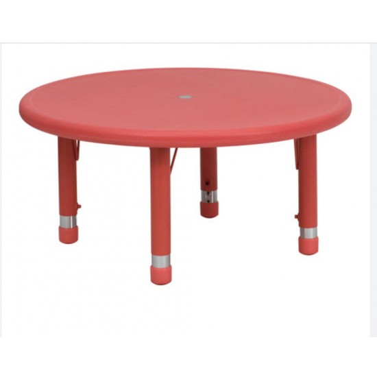 Kids Extra Strong Large Round Table, Red