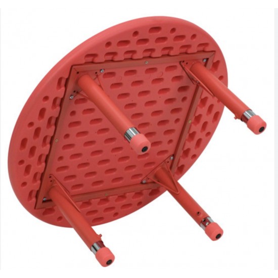 Kids Extra Strong Large Round Table, Red