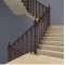 Stairway Railing Cover Safety Net, Brown