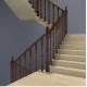 Stairway Railing Cover Safety Net, Brown