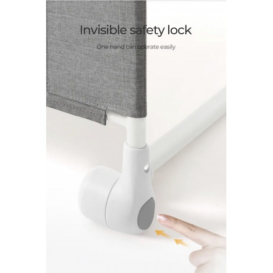 Chockchick 150 cm / 59 inches Long Bed Rail, Grey, 1 PIECE