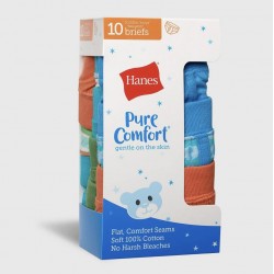 Hanes Toddler Boys' 10pk Pure Comfort Briefs Hanes Toddler Boys' 10pk Pure Comfort Briefs