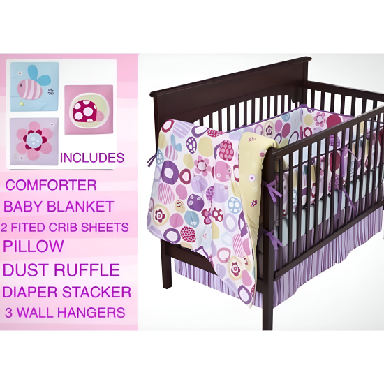 Sumersault Jenny 10pc Crib Bedding Set Sumersault Jenny 10pc Crib Bedding Set