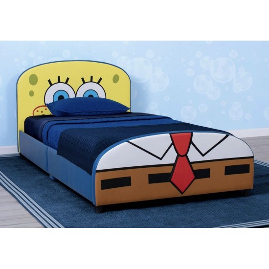 SpongeBob SquarePants Upholstered Twin Bed, Delta Children BB81447SB-1112