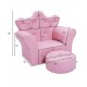 Crown Sofa with Ottoman ,Pink