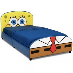SpongeBob SquarePants Upholstered Twin Bed, Delta Children BB81447SB-1112