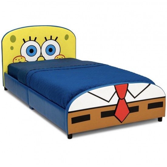 SpongeBob SquarePants Upholstered Twin Bed, Delta Children BB81447SB-1112