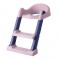 BUBBAS Potty Training Toilet Seat with Step Ladder, Pink/Purple 