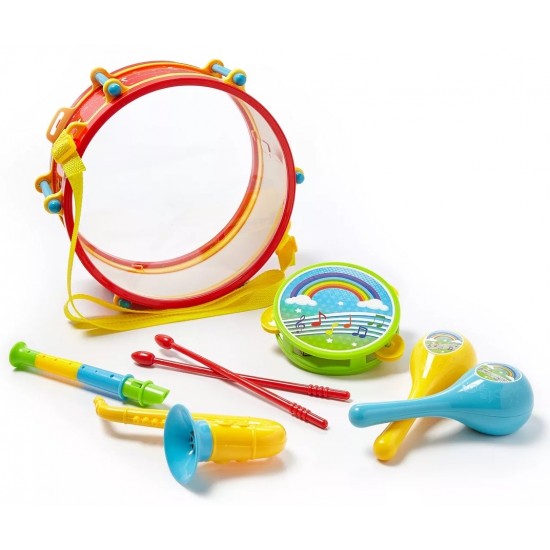 Playzone Preschool Rhythm & Drum Set, 8-Piece Playzone Preschool Rhythm & Drum Set, 8-Piece