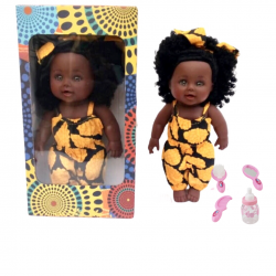 Chunky 12inch Melanin Doll with Accessories, Hadiza Chunky 12inch Melanin Doll with Accessories, Hadiza