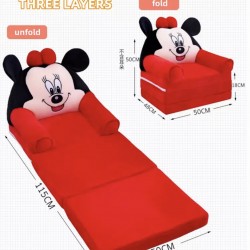Plush 3-in-1 Foldable Kids Sofa, Mickey