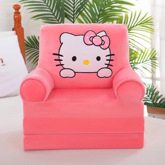Plush 3-in-1 Foldable Kids Sofa, Hello Kitty Plush 3-in-1 Foldable Kids Sofa, Hello Kitty