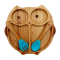 BUBBAS Bamboo Sectioned Weaning Plate, Owl