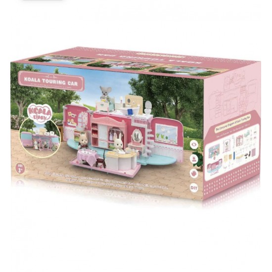 Camper Van Playset Pretend Play Dollhouse with Tiny Critters Camper Van Playset Pretend Play Dollhouse with Tiny Critters