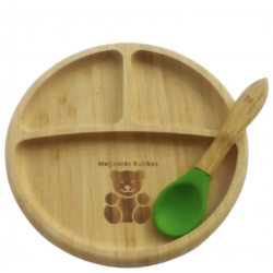 BUBBAS Bamboo Sectioned Weaning Plate