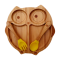 BUBBAS Bamboo Sectioned Weaning Plate, Owl