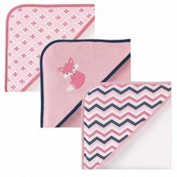 Luvable Friends 3 Pack Hooded Towel - Fox