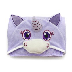 Bubbas Large Bamboo Hooded Towel, Unicorn Purple