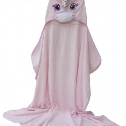 Bubbas Large Bamboo Hooded Towel, Unicorn Pink 
