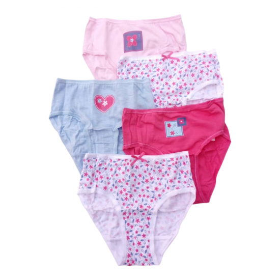 Girl’s Assorted Panties, 5 Pack