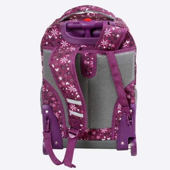 J World 18inch Rolling Backpack, Garden Purple