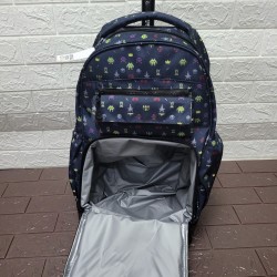 J World Trio 18" Rolling Bag with Inbuilt Lunch Bag and Pencil Case, Game