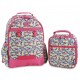 J World 16inch Duet Backpack & Lunch Bag- Floret
