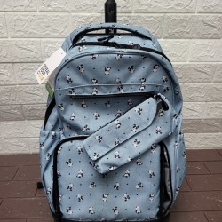 J World Trio 18" Rolling Bag with Inbuilt Lunch Bag and Pencil Case, Panda