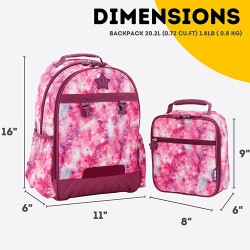 J World 16inch Duet Backpack & Lunch Bag- Purple Galaxy J World 16inch Duet Backpack & Lunch Bag- Purple Galaxy