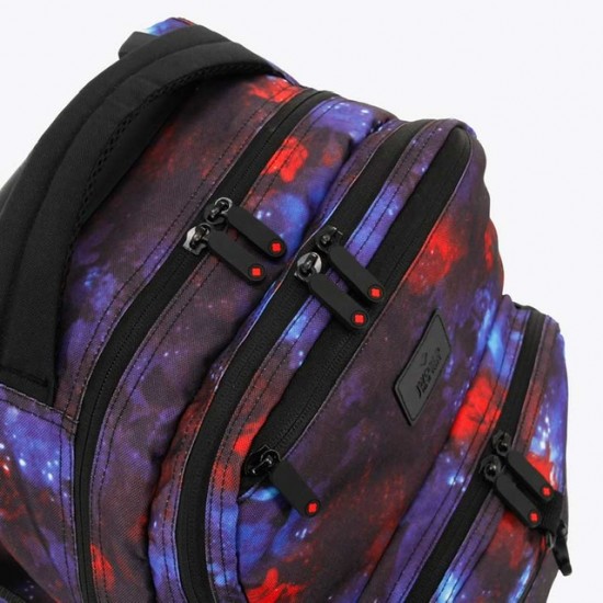 J World Lunar Laptop Rolling Backpack 19.5 Inch, Galaxy