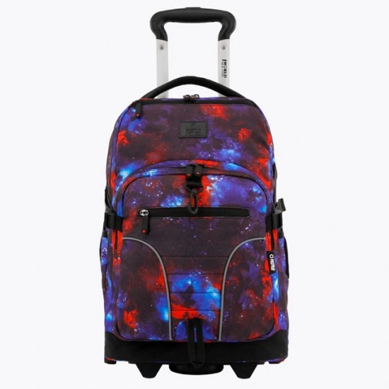 J World Lunar Laptop Rolling Backpack 19.5 Inch, Galaxy