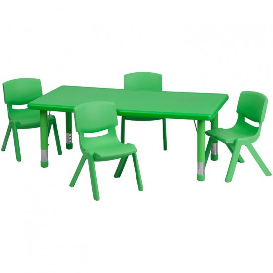 Kids Extra Strong Large Table, Green