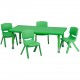 Kids Extra Strong Large Table, Green