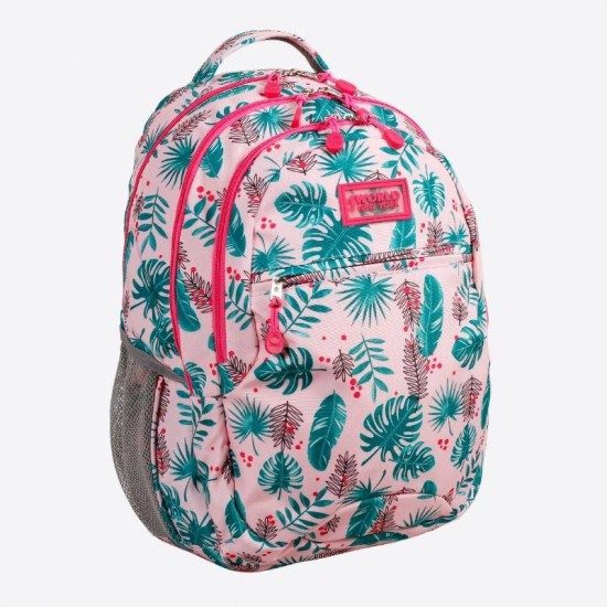 J World 18inch Cornelia Backpack, Palm Leaves