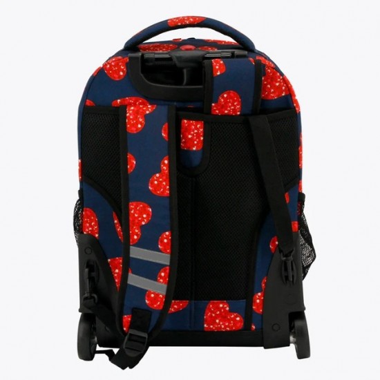 J World 18inch Rolling Backpack, Love Spangle