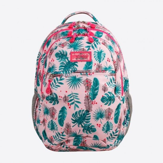 J World 18inch Cornelia Backpack, Palm Leaves