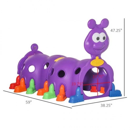 Indoor & Outdoor Caterpillar Kids Tunnel and Climbing Toy