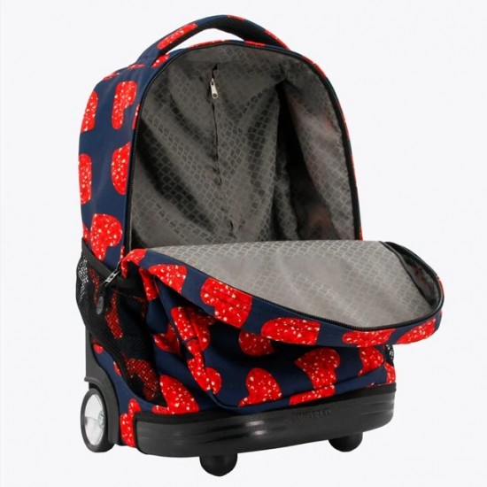 J World 18inch Rolling Backpack, Love Spangle