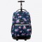 J World 20inch Sundance Rolling Backpack- Navy Rose