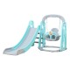 Toddler Indoor and Outdoor Swing and Slide Set, Green