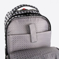 J World 20inch Sundance Rolling Backpack- Houndsooth