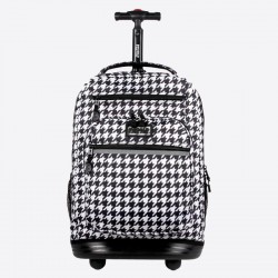 J World 20inch Sundance Rolling Backpack- Houndsooth